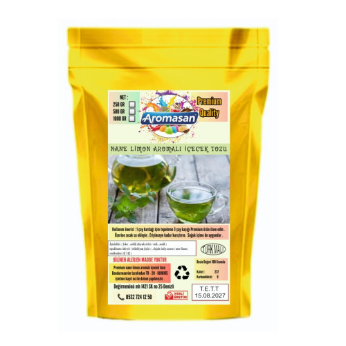 Aromasan Nane Limon Aromalı İçecek Tozu (Oralet) 1 kg ürün görseli