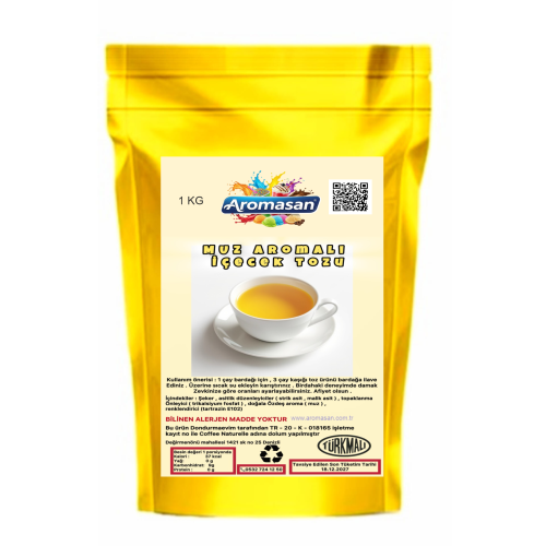 Muz Aromalı İçecek Tozu 1 kg ürün görseli