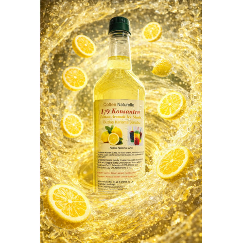 Limon Aromalı Buzlaş Şurubu 1 Litre – 1’e 9 Konsantre ürün görseli