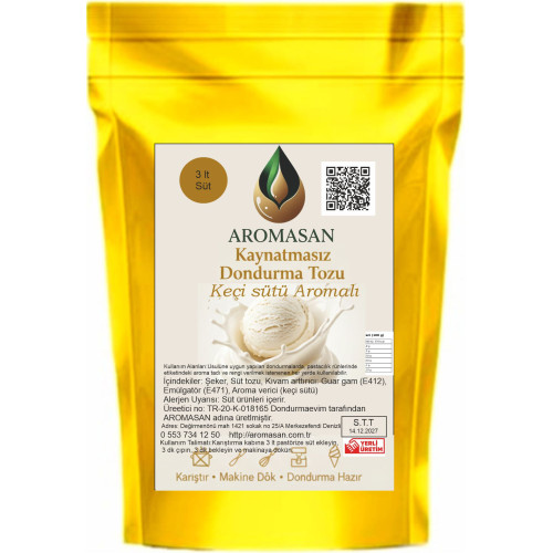 kaynatmasız keçi sütü aromalı dondurma tozu 800gr ürün görseli