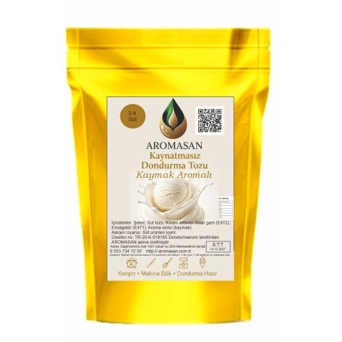 Kaynatmasız kaymak aromalı dondurma tozu 800gr ürün görseli