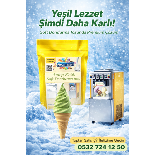 Antep Fıstık Aromalı Soft Dondurma Tozu 1300 gr ürün görseli