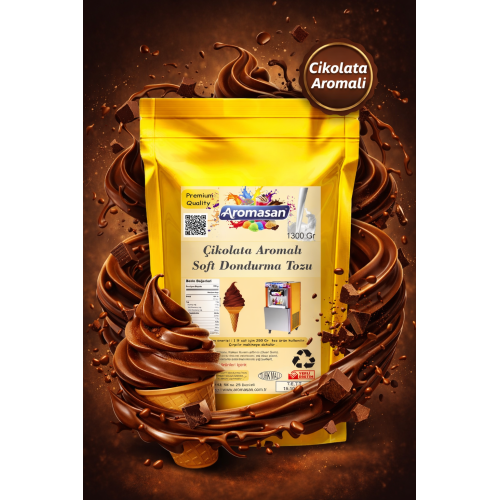 Soft Dondurma Tozu 1300 gr – Çikolata Aromalı ürün görseli