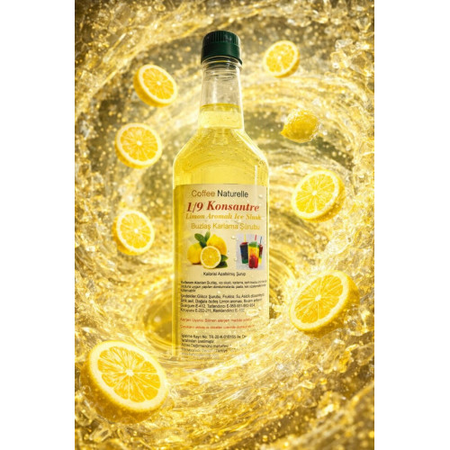 6×1 Litre Limon Aromalı Konsantre Şurup – 1’e 9 Sulandır, Her Şişeden 10 Litre Buzlaş! – Coffee Naturelle ürün görseli