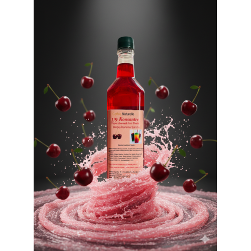 6×1 Litre Vişne Aromalı Konsantre Şurup – 1’e 9 Sulandır, Her Şişeden 10 Litre Buzlaş! – Coffee Naturelle ürün görseli