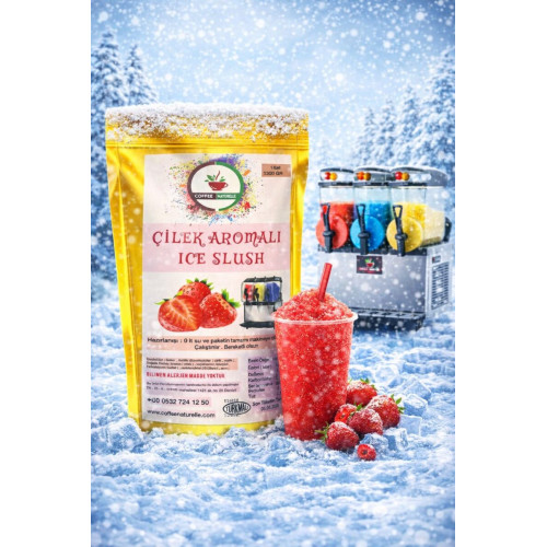 Çilek Aromalı Buzlaş Ice Slush Tozu – 1.300 gr | Coffee Naturelle – Coffee Naturelle ürün görseli