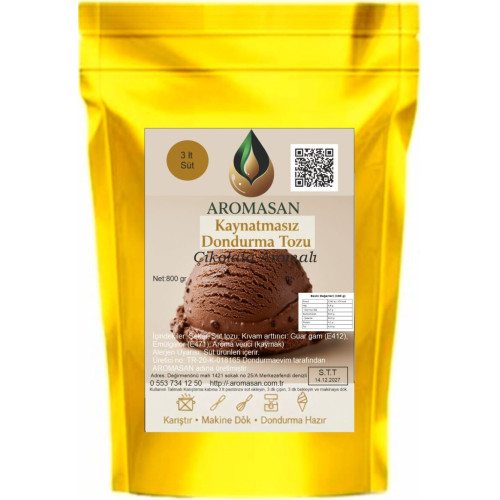 Çikolata Aromalı Kaynatmasız Dondurma Tozu 800 gr – Coffee Naturelle ürün görseli