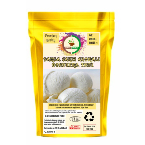 Damla Sakız Aromalı Dondurma ve Pastacılık Tozu 250 gr – Coffee Naturelle ürün görseli