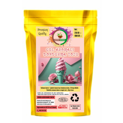 Gül Aromalı Dondurma ve Pastacılık Tozu 250 gr – Coffee Naturelle ürün görseli