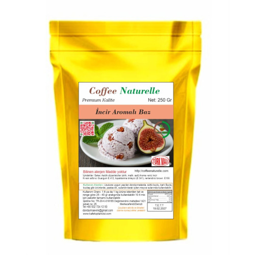 İncir Aromalı Dondurma ve Pastacılık Tozu 250 gr – Coffee Naturelle ürün görseli