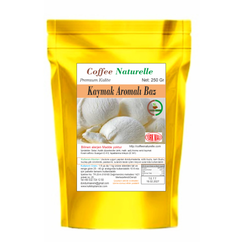 Kaymak Aromalı Dondurma ve Pastacılık Tozu 250 gr – Coffee Naturelle ürün görseli