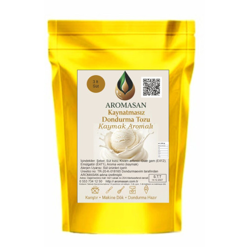 Kaymak Aromalı Kaynatmasız Dondurma tozu 800 gr – Coffee Naturelle ürün görseli