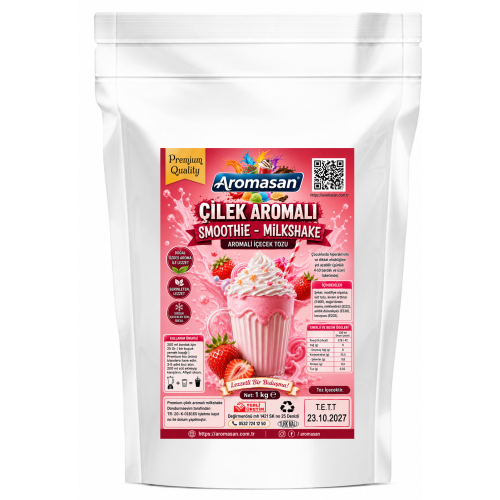 Çilek Milkshake Smootie Tozu 1 kg ürün görseli