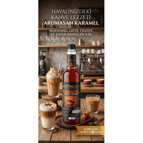 Aromasan Karamel kokteyl Şurubu 750 ml ürün görseli